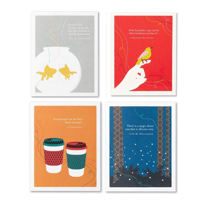 Compendium Positively Green Greeting Cards â€” 4-Pack of Thank You Cards â€” Endless Thanks (Four Cards Total, One Design) - Image 1